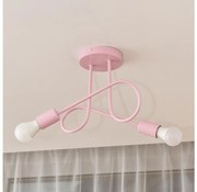 Plafon OXFORD 2xE27/15W/230V różowy