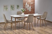 ARRET stół biały dąb lefkas 4/8 osobowy, prostokątny, rozkładany, drewno