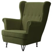 Fotel skandynawski Uszak MARK Zielony