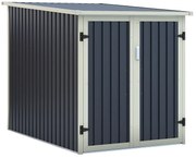 Wiata rowerowa NIKI ze stali galwanizowanej w kolorze szarym – 2,81 m²