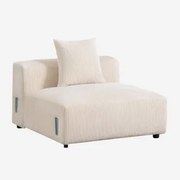 Moduł Centralny 105x113 Cm Z Poduszką Do Modułowej Sofy Bruna Sztruksu Beżowy Len - Sklum