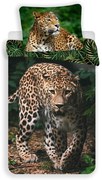 Bawełniana pościel dziecięca jednoosobowa 140x200 cm Leopard "Green" – Jerry Fabrics