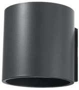 Ciemnoszary kinkiet ø 10 cm Roda – Sollux