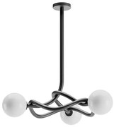 Redo 01-3257 - Żyrandol na pręcie CONFUSIO 3xE14/28W/230V śr. 76 cm czarny