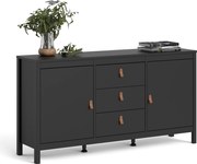 Komoda pokojowa w kolorze czarnym Madrid 3+2