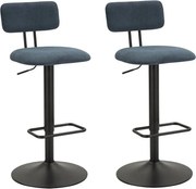 Jasnogranatowy stołek barowy cm 41X47,5X85-106,5 (siedzisko cm 61-83)