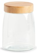 Szklany słoik ze szczelną pokrywką z bambusa, 1300 ml
