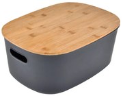 Pudełko z tworzywa sztucznego z bambusową pokrywą, 3,5l