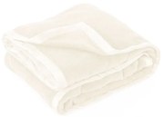 Kremowa narzuta na łóżko dwuosobowe z mikropluszu 220x240 cm Lamis – Tiseco Home Studio