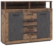 Komoda RUNA ciemny brąz/antracyt