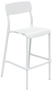 Krzesło ogrodowe barowe wysokie Rimo White FERNE
