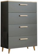 Antracytowa komoda na nóżkach D8-M14