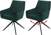 Krzesło do jadalni MCW-L91 (zestaw 2 sztuk),  zielony