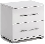Biała szafka nocna z szufladami N6-B48