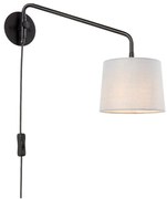 Endon 79500 - Kinkiet CARLSON 1xE14/40W/230V szary/czarny