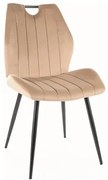 Krzesło tapicerowane ARCO VELVET beżowe SIGNAL