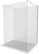 Mexen Kioto ścianka prysznicowa wolnostojąca 100 x 200 cm, transparent 8 mm, nikiel szczotkowany - 800-100-002-97-00