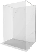 Mexen Kioto ścianka prysznicowa wolnostojąca 100 x 200 cm, transparent 8 mm, nikiel szczotkowany - 800-100-002-97-00