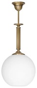 Złota lampa wisząca z dużą szklaną kulą QV-S1