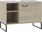 Szafka pod umywalkę dąb/czarny 80x45.5x60 vionna