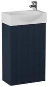 Mała szafka łazienkowa wisząca ciemny granat lamelowe fronty 39 x 22 cm z umywalką z otworem CUSCO