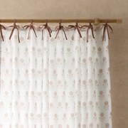 Biała firanka 140x183 cm Woodblock Floral – Pineapple Elephant