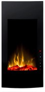 Kominek elektryczny wypukły VULCANO - Szer. 41 x Gł. 13 x Wys. 81 cm - Czarny