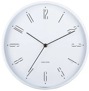 Karlsson 5988WH designerski zegar ścienny biały, średnica 30 cm