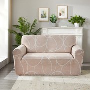 4Home Pokrowiec elastyczny na fotel Abstract beżowy, 90-140 cm + poszewka na poduszkę gratis, 90-140 cm