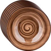 Banquet Zestaw 6 talerzy głębokich Palas 18 cm, brązowy