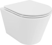 Mexen Rico miska wc Rimless Tornado z deską wolnoopadającą slim, duroplast, biała połysk - 30720300T