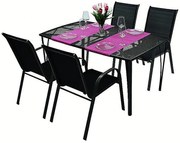 Metalowy zestaw ogrodowy GEORGIA 1 + 4 (czarny)