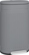 HOMCOM Kosz na Śmieci 30L z Pokrywą i Pedałem, Wyjmowany Wewnętrzny Pojemnik, Funkcja Soft-Close, 36,5 x 31,2 x 60,8 cm, Szary | Aosom PL