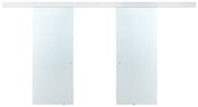 Naścienne podwójne drzwi przesuwne - 2 x wys. 205 × szer. 83 cm - Szkło hartowane - ALINA