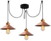 Lampa wisząca w kolorze miedzi z metalowym kloszem Manavgat – Opviq lights