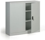Metalowa szafa, demontowana, 2 półki, 1200 x 1150 x 400 mm, szara