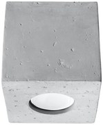 Szara lampa punktowa 10x10 cm Geo – Sollux