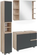 Zestaw mebli łazienkowych sonoma 80x33x60 j-shape