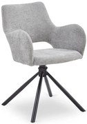 Szare krzesło obrotowe na czarnych nogach T3-M11