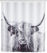 Zasłona prysznicowa YAK, 180 x 200 cm, poliestrowa, WENKO