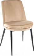 Krzesło tapicerowane KAYLA VELVET beżowe SIGNAL