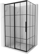 Mexen Rox kabina prysznicowa rozsuwana lewa 125 x 75 cm, czarna kratka, czarna - 8C2-125-075-70-77-L