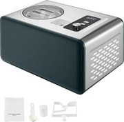 Lodziarka SucceBuy Automatyczna 1,5 L, Turbina do Lodów Sorbetów z Wbudowaną Sprężarką, Elektryczna Maszyna do Lodów bez Wstępnego Mrożenia