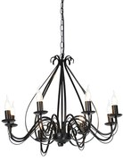 Klasyczny żyrandol czarny 8-świateł - Giuseppe
