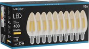 Mexen Vintis 10x żarówka filament LED E14, C35, 4W, Ciepła - 2200K, 400 lm, amber - L154-E14-0422-50x10