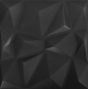 Zestaw 12 sztuk paneli ściennych czarne origami L7-H22