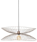 Designerska lampa wisząca ciemny brąz z podwójnym kloszem - PuaDesignerski Oswietlenie wewnetrzne