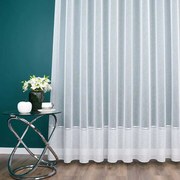 Firana gładka na markizecie wysokiej jakości srebrny pas wys. 290 cm z ołowianką