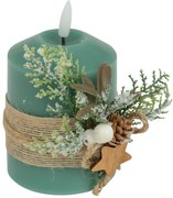 Ozdobna świeca parafinowa LED, 10 cm