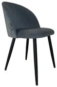 Krzesło CLAUDINE 1 BL VELVET ciemno szare ATOS